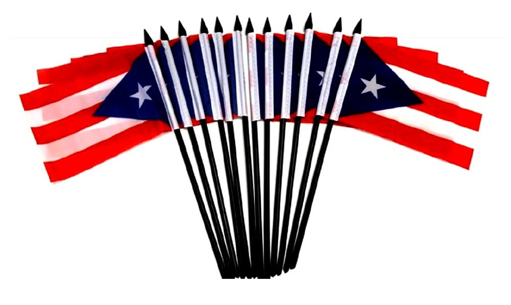 Puerto Rico Vs Cuba Desk Flags Mockup Isolated 3d Vector Illustration Table Flags 36428691