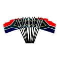 thumbnail image 1 of Pack of 12 4"x6" South Africa International Polyester Miniature Office Desk & Little Table Flags, 1 Dozen Country 4x6 Small Mini Hand Waving Stick Flags, 1 of 1