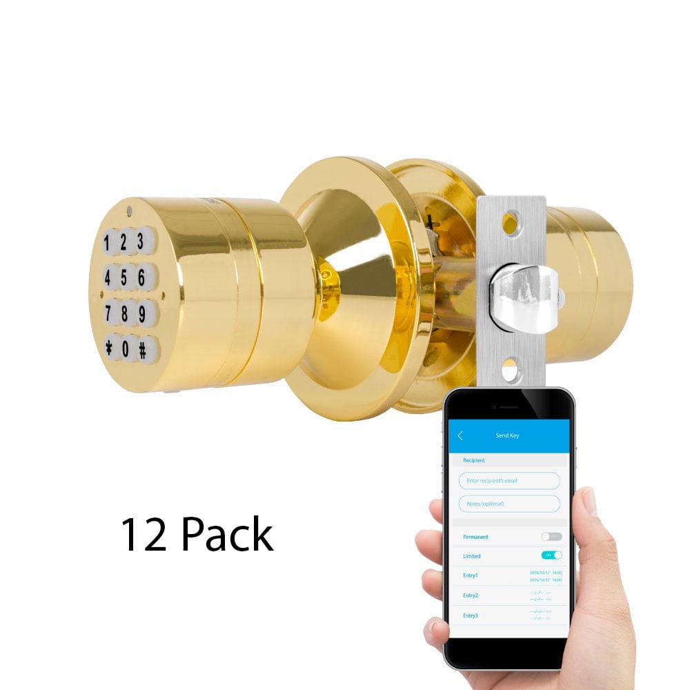 TurboLock Weatherproof Electronic Smart Bluetooth Keyless Door Lock w/ App, Live Monitoring, and Keyless Entry - Easy Installation TurboLock Weatherproof Electronic Smart Bluetooth Keyless Door Lock w/ App, Live Monitoring, and Keyless Entry - Easy Installation