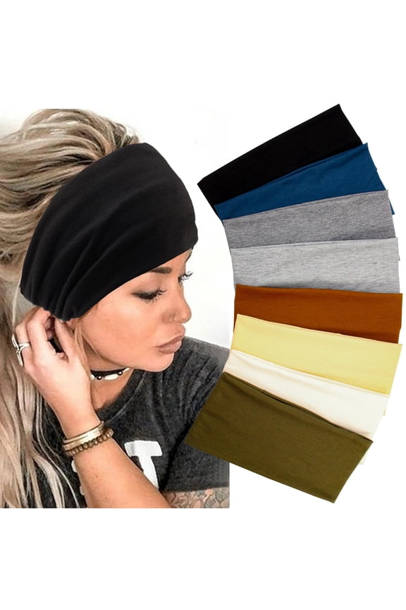 Pack of 12 Wide 5 Inch Wicking Stretchy Athletic Bandana Headbands/Head wrap/Yoga Headband/Head Scarf/Best Looking Hairband for Sports or Fashion,Candy Colors in Wide No3 12PCS 