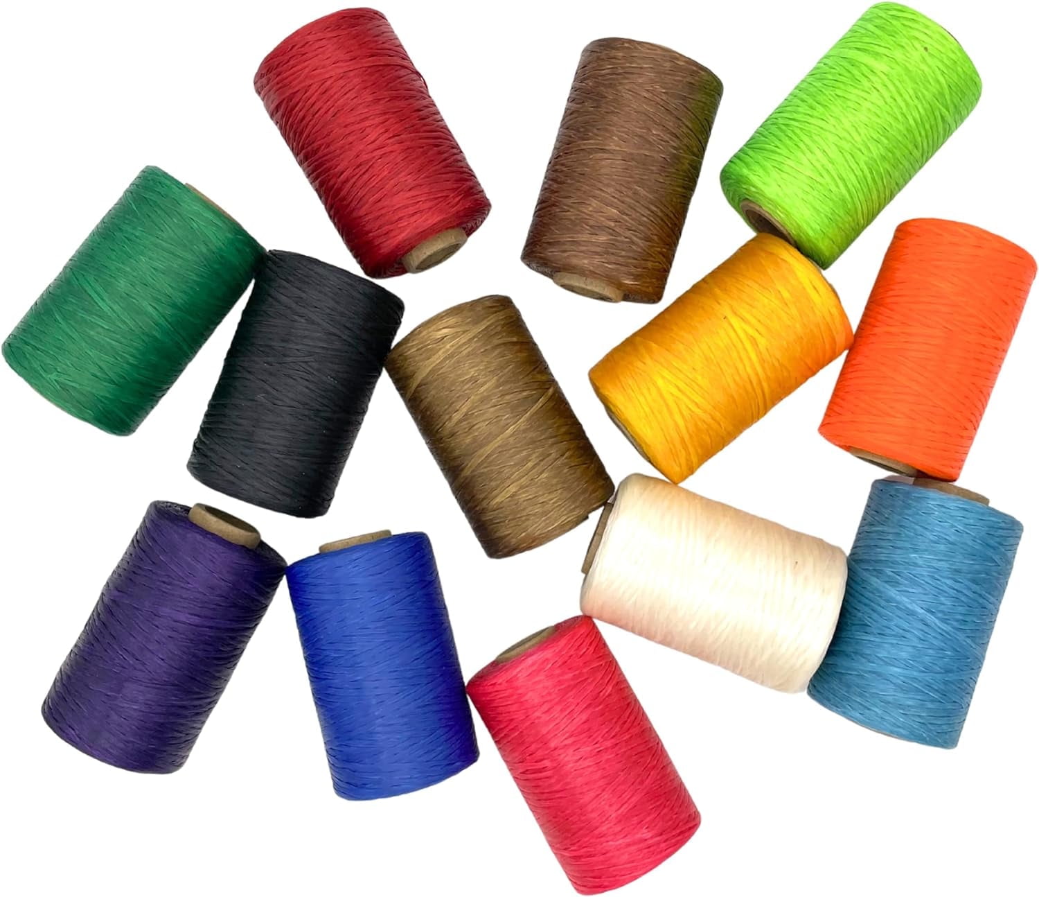 Pack of 13 - Kulay Artificial Deer Sinew Waxed Flat Polyester Thread ...