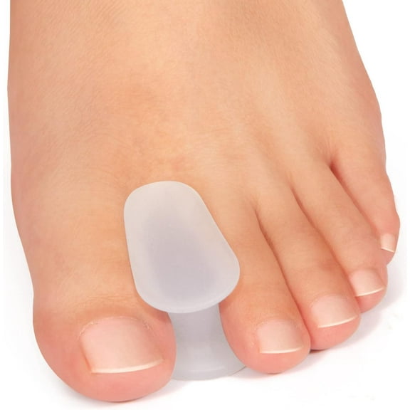 Pack of 14 Toe Separators, Gel Toe Spacers with Pad,Bunion Corrector for Overlap Toes,Reduce Pain,Rubbing and Friction (8 Large for Big Toes + 6 Medium for Small Toes) -- Transparent
