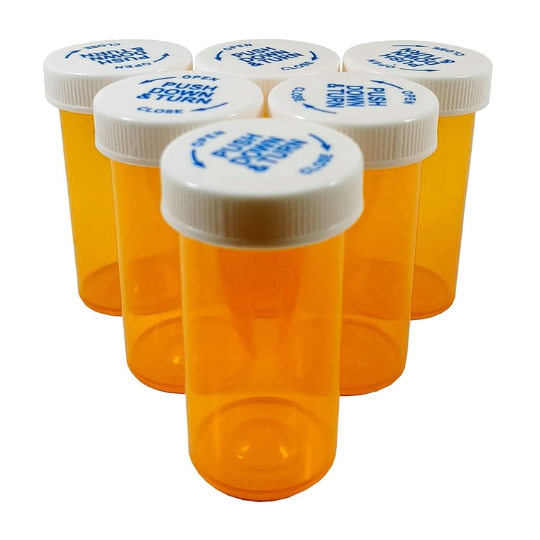 Full Pill Bottle 60cc 100cc 200cc Clear Frosted Glass Pill Supplement