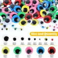 thumbnail image 1 of Pack of 1500 Wiggly Eyes, Self-Adhesive, Plastic Wiggly Eyes, Googly Eyes, Self-Adhesive for Christmas Day and DIY Scrapbooking Craft Toy Accessories (4/5/6/8/10/15 mm), 1 of 5