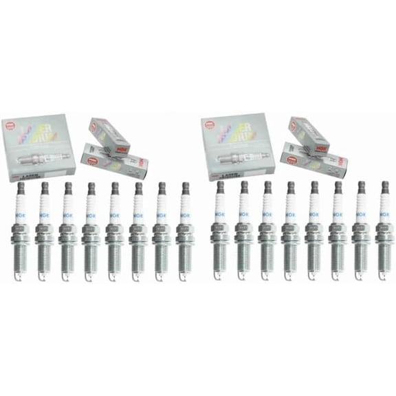 Pack of 16 NGK Laser Iridium Spark Pug Replacement For HEMI Dodge Jeep Chrysler Durango Grand Cherokee 300 Challenger Charger Ram 5.7 4.7 V8 08 09 10 11 12 13 14 15 16 17 18 19 20 21 22 23 24 25