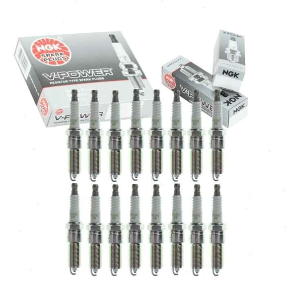 Pack of 16 NGK V-Power Copper Spark Plug OEM Replacement For Chrysler Dodge Jeep 2.4 3.5 5.7 2.7 4.7 6.1 3.7 3.3 8.3 3.0 5.9 L4 V6 V8 V10 2001 2002 2003 2004 2005 2006 2007 2008 2009 2010