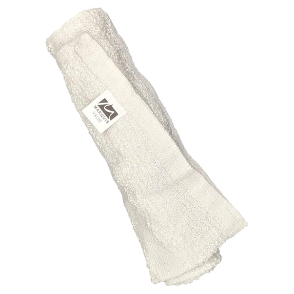 Pack 17 x 20 White 100% Cotton Bar Mop Rags - 30 OZ Weight Per Dozen