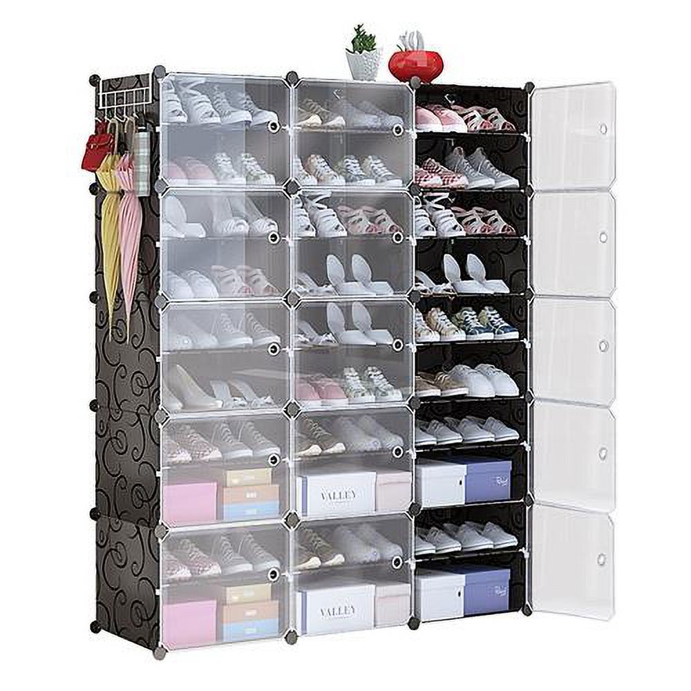 [Pack of 2] 10Tier 3Row Shoe Rack Organizer Stackable Free Standing