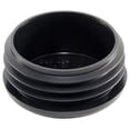thumbnail image 1 of (Pack of 2) 2-1/2" Round Cap Plugs (14-18G 2.34"-2.40" ID - 2.5 Inch OD) Black Plastic End Caps | Fitness Eqpt End Caps | Fencing Post Inserts | Furniture Legs Finishing Slides. by SBD, 1 of 1