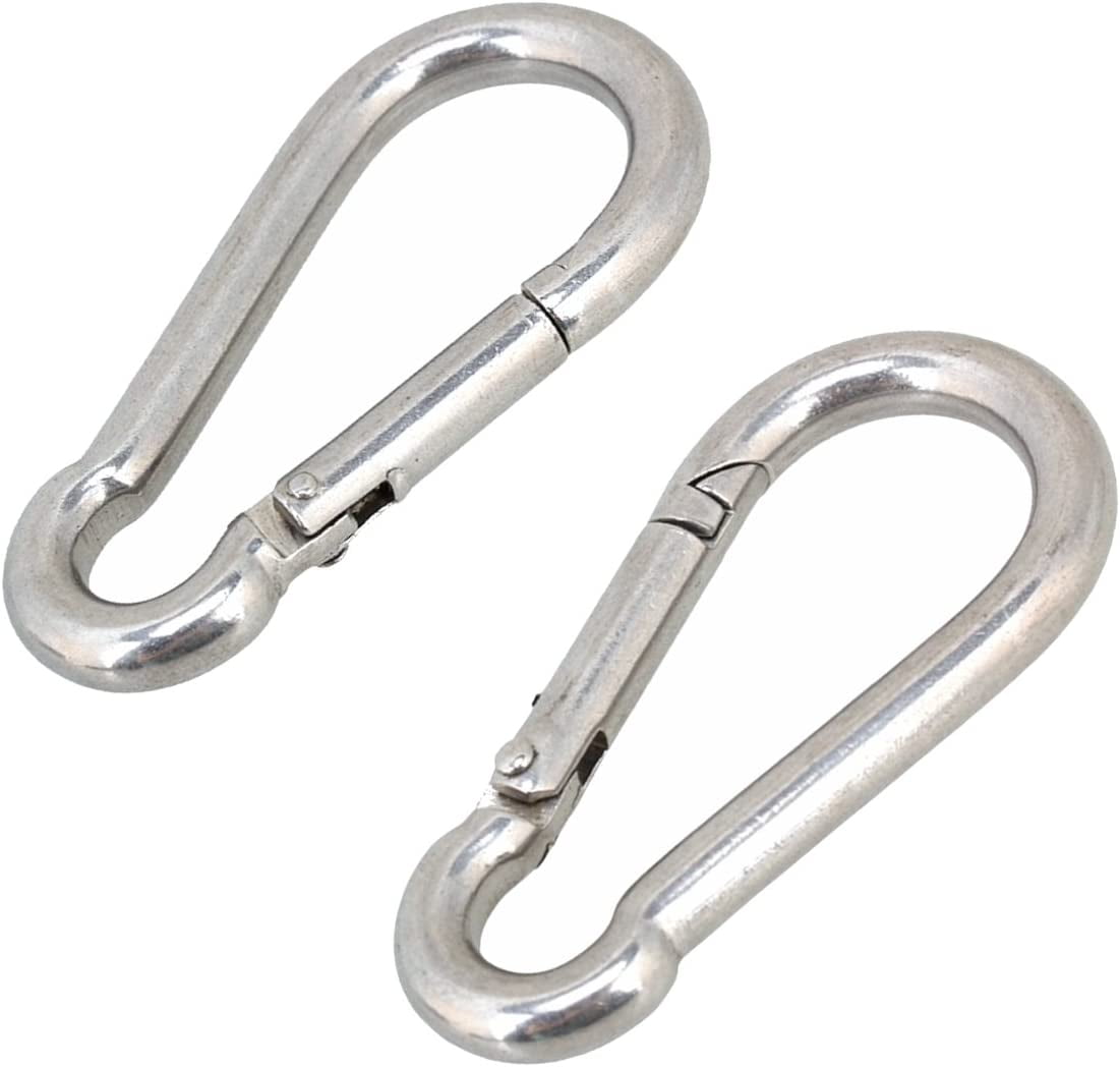 Stainless Steel 316 Rigid Eye Snap Hook with Safety Latch 5 1/2 Marine  Grade