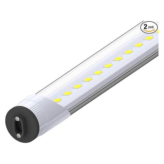 (Pack of 2 6 ft R17D T12/HO Type A Plug & Play LED Tube (Single-Sided), Daylight (5000K) Direct Replacement for 85W F72T12/DSGN50/HO (Without Rewiring or Modification) Ballast Required!