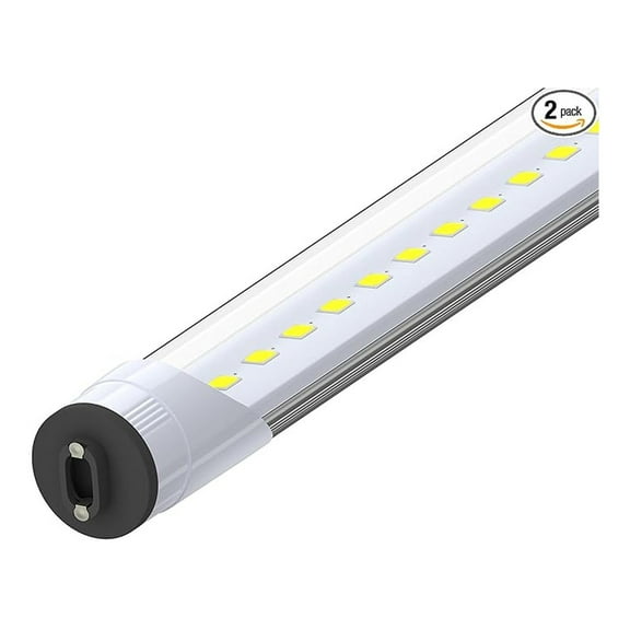 (Pack of 2 6 ft R17D T12/HO Type A Plug & Play LED Tube (Single-Sided), Daylight (6000K) Direct Replacement for 85W F72T12/D/HO (Without Rewiring or Modification) Ballast Required!