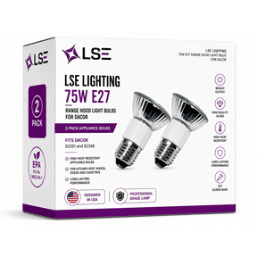 Pack of 2-75W Range Hood Light Bulbs Compatible with Dacor 62351, 92348 High Heat Resistant E27 Base Bulbs for Kitchen Vent Hoods, Ovens, Cooktops Designed in USA$$Tools