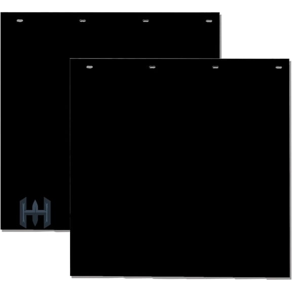 (Pack of 2) - Black Polymer Mud Flaps, 24x24 Inch, Super Durable, Cold Weather Resistant, Impact Resistant Splash Guards for Trucks, Semi Trucks & Trailers, Mud Flaps are NOT Rubber