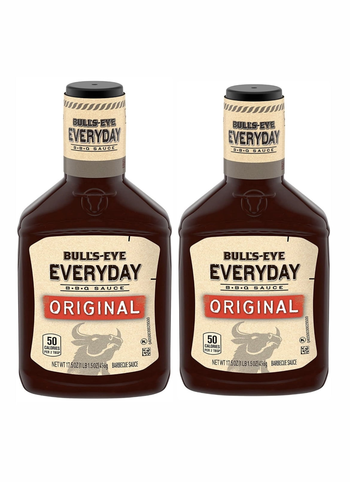 Pack 2 Bull's-Eye Everyday BBQ Sauce Original 17.5 Oz