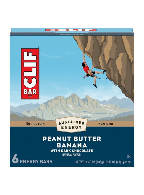 Pack of 2 CLIF BAR - Peanut Butter Banana with Dark Chocolate Flavor ...