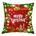 thumbnail image 1 of Pack of 2 Christmas Throw Pillow Covers 18x18 Inch Christmas Decorations Christmas Decorative Red Throw Pillows Winter Christmas Decor for Home Couch Sofa Bedroom Living Room Cushion Case Home Decor, 1 of 3