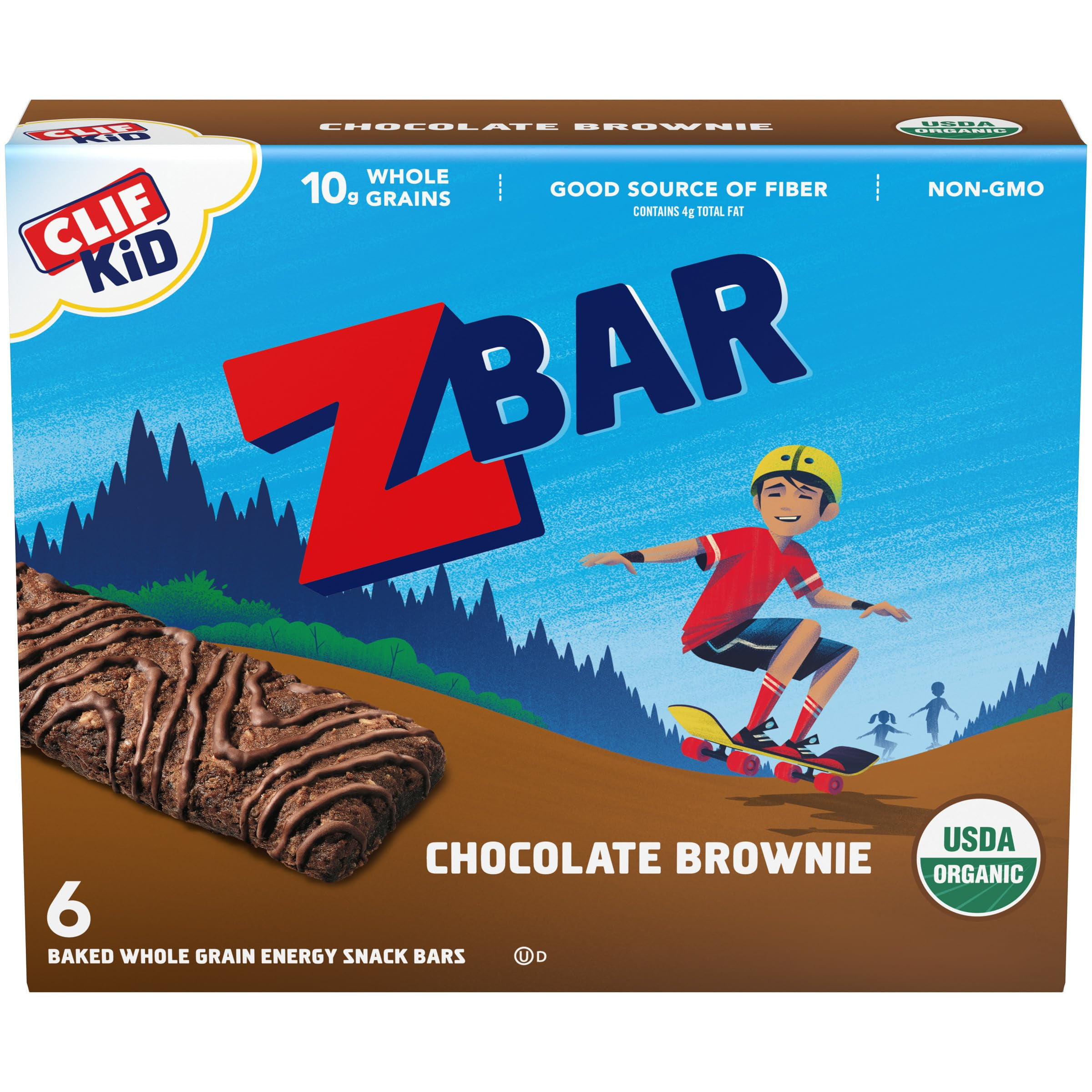 Pack of 2 - Clif Kid Zbar - Chocolate Brownie - Soft Baked Whole Grain Snack Bars - Usda Organic - Non-Gmo - Plant-Based - 1.27 Oz. (6 Pack) Packaging May Vary