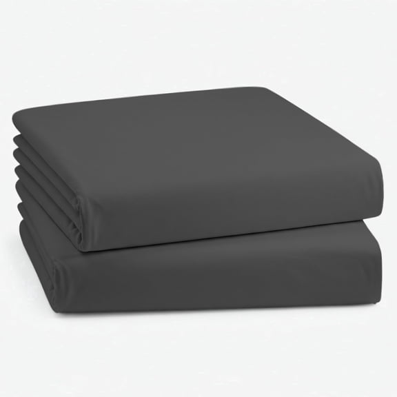 Pack of 2 Cot Fitted Sheets 31 x 75 Inch Soft Microfiber Bottom Sheet for Narrow Twin Mattress RV Bunk Camper Bunk Guest Bed Army Cot Trifold Mattress Deep Pocket 4 to 6 Inch Breathable Dark Grey