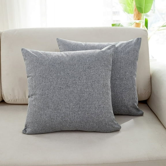 Pack of 2 Couch Throw Pillow Covers 20x20 Inch Soft Decorative Pillow Covers Farmhouse Boho Cushion Covers for Mid Century Modern Home Decor Sofa Bedroom Living RoomDark Grey