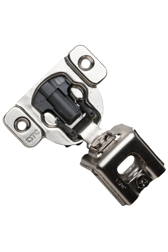 Pack of 2 DTC Pivot Pro 105-Degree Opening Angle 1-5/16" (33mm) Overlay, Screw-On 2-Cam, 6 Way Adjustable Soft-Close Face Frame Cabinet Hinges, Nickel Plated