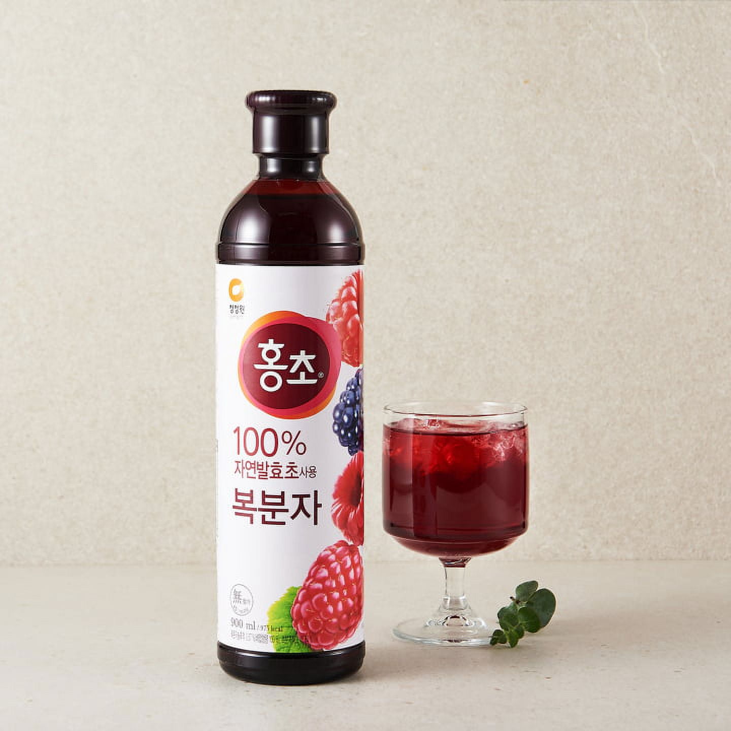 [Pack of 2] Daesang Chung Jung One Hongcho Fruit Vinegar Blackberry 900ml - A well-being vinegar drink made by blending of fermented vinegar and fruit concentrates