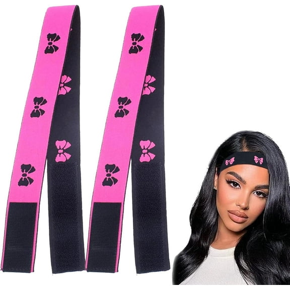Pack Of 2 Elastic Wig Bands,Wig Bands For Melting Lace Women,Elastic Wig Bands For Melting Lace,Edge Laying Band,Make Your Wig Look More Natural,Unisex Wig Edge Brush,Laying Edges Women Forehead