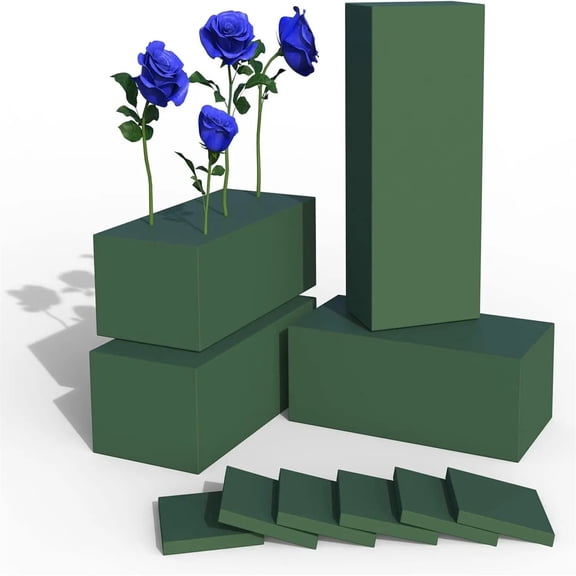 Pack of 2 Floral Foam Blocks, Floral Foam for Outdoor Planters Dry & Wet Flower Foam for Fresh & Artificial Flowers, Florist Styrofoam Flower Arrangements Supplies,Decor for Wedding, Birthdays Garden