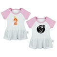 thumbnail image 1 of Pack of 2, Happy Birthday & I'm 2 Funny Dresses For Baby, Newborn Babies Skirts, Infant Princess Dress, Toddler Frocks (Pink Raglan Dresses, 6-12 Months), 1 of 5