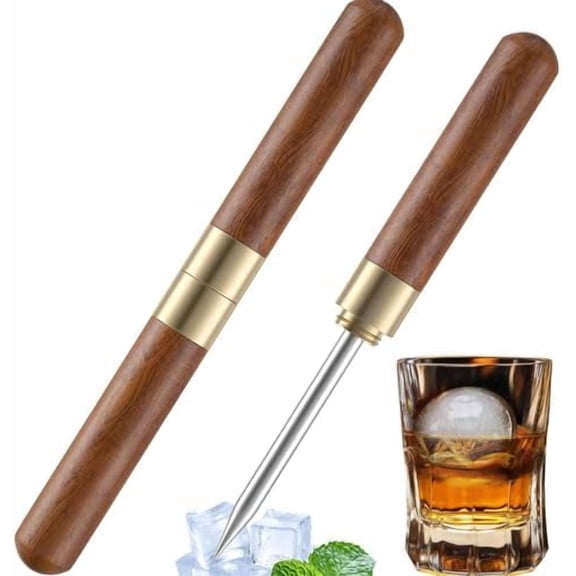 Pack of 2Ice Pick, Ice Pick Tool With Cover Non-Slip, Ice Picks Stainless Steel For Breaking Ice, Easy Grip, For Kitchen, Bars, Camping, Restaurant, Bartender