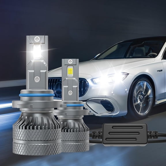 Pack Of 2, LED Headlight Bulbs, 100000 LM 200W, 9005/HB3 9006/HB4 9012/HIR2 H11/H9/H8 H4/9003/HB2 H7 H1-O21 High Low Beam, 6500K Beam Pure White Ultra Bright, Headlamp LED Bulb