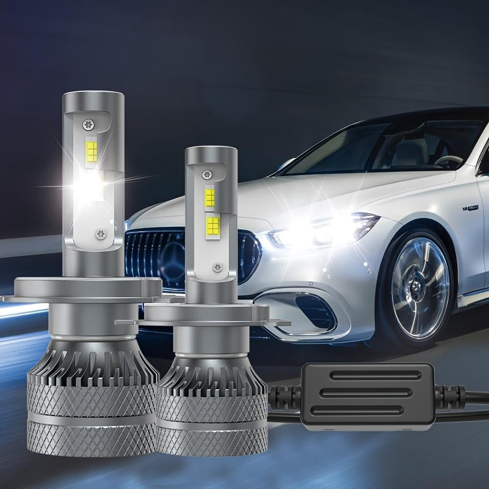 Pack Of 2, LED Headlight Bulbs, 100000 LM 200W, 9005/HB3 9006/HB4 9012/HIR2 H11/H9/H8 H4/9003/HB2 H7 H1-O21 High Low Beam, 6500K Beam Pure White Ultra Bright, Headlamp LED Bulb