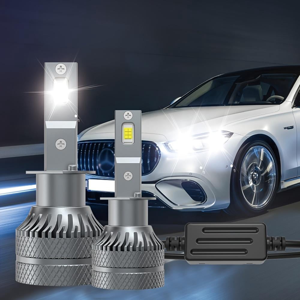 Pack Of 2, LED Headlight Bulbs, 100000 LM 200W, 9005/HB3 9006/HB4 9012/HIR2 H11/H9/H8 H4/9003/HB2 H7 H1-O21 High Low Beam, 6500K Beam Pure White Ultra Bright, Headlamp LED Bulb With Cooling Fan
