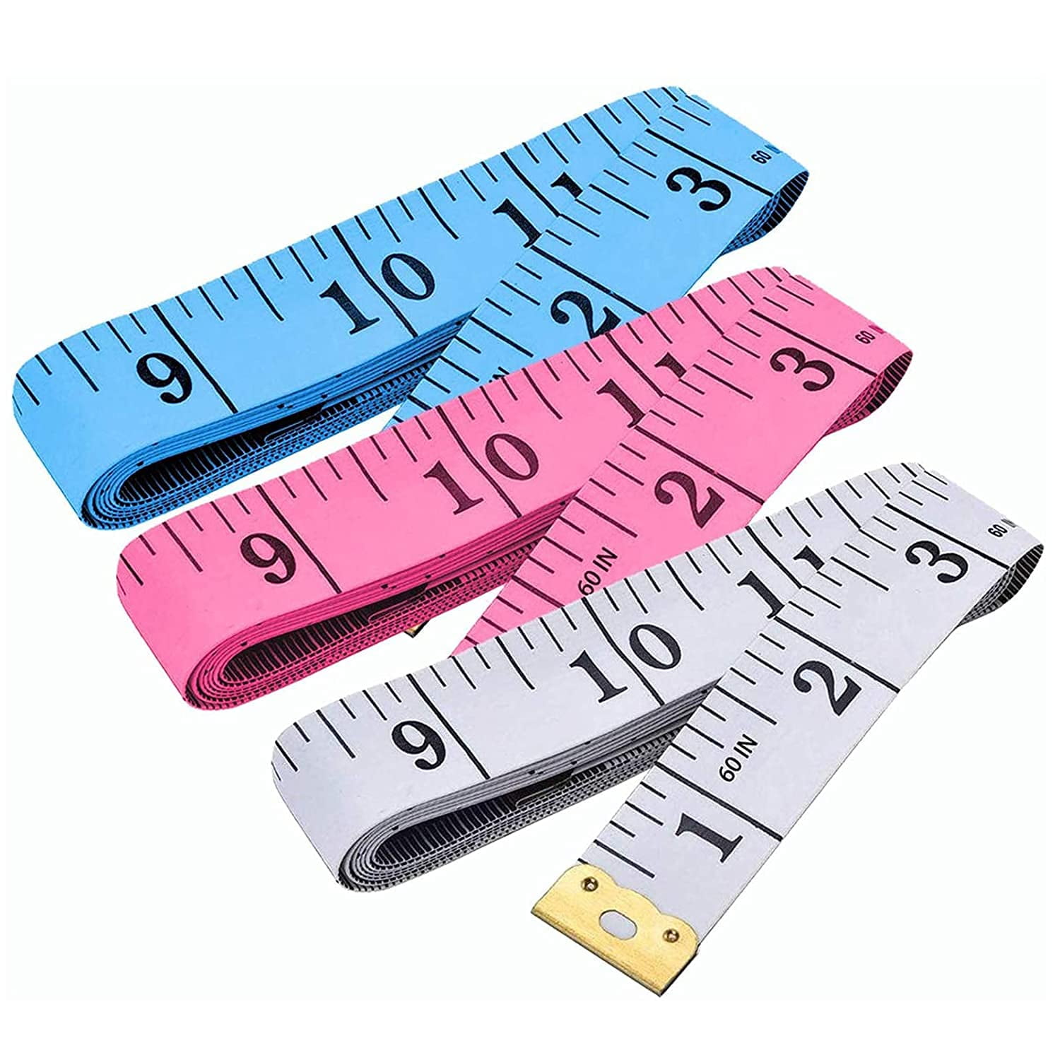 Pack of 2 Measuring Tape Soft Tape Measure Double Scale Body Sewing