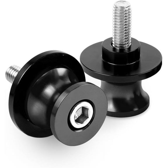 Pack of 2 Motorcycle Swing Arm Spools For KAWASAKI Ninja650 Ninja400 NINJA 650 400 1000 2017-2024 2025 Ninja 500 SE ZX-4RR ZX6R ZX-10R ZH2 Accessories, M8 Swingarm Slider Stand Paddock Screw (Black)