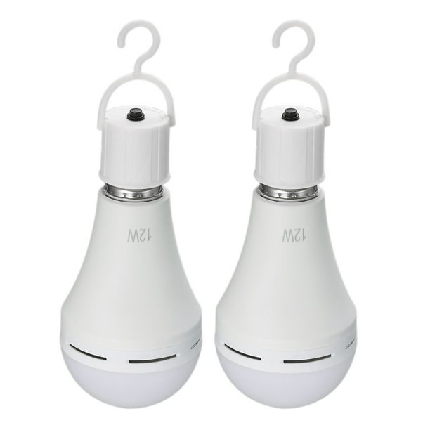 Pack of 2 Multifunctional Rechargeable 12W Emergency LED Light Bulbs 60W Equivalent 6000K Bright Outdoor Hanging Lamp Lights for Power Outage Camping Garden Parties E26 E27 AC100 240V Walmart Business...