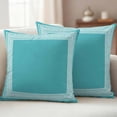 thumbnail image 1 of Pack of 2 Outdoor Pillow Covers 18x18 Inch Waterproof Turquoise Throw Pillow Covers,Decorative Couch Pillow Shams Protectors Geometric Boho Ethnic Tile Chic Monochrome Patio Cushion Pillowcases, 1 of 8