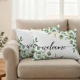 thumbnail image 1 of Pack of 2 Outdoor Pillow Covers 20x12 Inch Waterproof Eucalyptus Throw Pillow Covers,Decorative Couch Pillow Shams Protectors Sage Green Vines Branch Watercolor Plant Patio Pillowcases Cushion Covers, 1 of 8