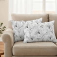 thumbnail image 1 of Pack of 2 Outdoor Pillow Covers 20x12 Inch Waterproof Gray Flowers Throw Pillow Covers,Decorative Couch Pillow Shams Protectors Abstract Floral Plants Pastoral Rustic Patio Pillowcases Cushion Covers, 1 of 8