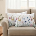 thumbnail image 1 of Pack of 2 Outdoor Pillow Covers 20x12 Inch Waterproof Spring Floral Throw Pillow Covers,Decorative Couch Pillow Case Sham Vintage Summer Flower Botanical Pillowcases Cushion Covers for Patio Garden, 1 of 8