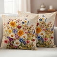 thumbnail image 1 of Pack of 2 Outdoor Pillow Covers 24x24 Inch Waterproof Spring Floral Throw Pillow Covers,Decorative Couch Pillow Shams Protectors Vintage Summer Botanical Flowers Patio Pillowcases Cushion Covers, 1 of 8