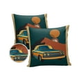 thumbnail image 1 of Pack of 2 Outdoor Pillow Covers, Abstract Art Truck Mountain Sun Waterproof Square Throw Pillowcase Cushion Decorative Pillow Covers for Couch Patio Tent, 26x26 in, 1 of 6