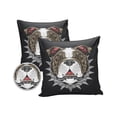 thumbnail image 1 of Pack of 2 Outdoor Pillow Covers, Abstract Bulldog Black Waterproof Square Throw Pillowcase Cushion Decorative Pillow Covers for Couch Patio Tent, 20x20 in, 1 of 6