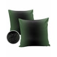 thumbnail image 1 of Pack of 2 Outdoor Pillow Covers, Abstract Ombre Sage Green and Black Gradient Waterproof Square Throw Pillowcase Cushion Decorative Pillow Covers for Couch Patio Tent, 24x24 in, 1 of 6