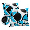 thumbnail image 1 of Pack of 2 Outdoor Pillow Covers, Blue Grey Black Geometric Art Modern Abstract Waterproof Square Throw Pillowcase Cushion Decorative Pillow Covers for Couch Patio Tent, 24x24 in, 1 of 6