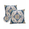 thumbnail image 1 of Pack of 2 Outdoor Pillow Covers, Boho Tribal Retro N Style Flowers Waterproof Square Throw Pillowcase Cushion Decorative Pillow Covers for Couch Patio Tent, 18x18 in, 1 of 6