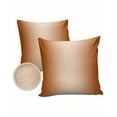 thumbnail image 1 of Pack of 2 Outdoor Pillow Covers, Burnt Orange Ombre Solid Color Gradient Modern Art Waterproof Square Throw Pillowcase Cushion Decorative Pillow Covers for Couch Patio Tent, 16x16 in, 1 of 6