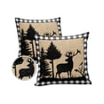 thumbnail image 1 of Pack of 2 Outdoor Pillow Covers, Christmas Animal Moose Elk Xmas Tree Waterproof Square Throw Pillowcase Cushion Decorative Pillow Covers for Couch Patio Tent, 20x20 in, 1 of 6