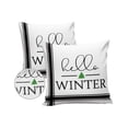 thumbnail image 1 of Pack of 2 Outdoor Pillow Covers, Christmas Hello Winter Xmas Tree Black Line Waterproof Square Throw Pillowcase Cushion Decorative Pillow Covers for Couch Patio Tent, 18x18 in, 1 of 6