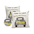 thumbnail image 1 of Pack of 2 Outdoor Pillow Covers, FARM TO TABLE PICKED LEMONS Lattice Truck Waterproof Square Throw Pillowcase Cushion Decorative Pillow Covers for Couch Patio Tent, 18x18 in, 1 of 6